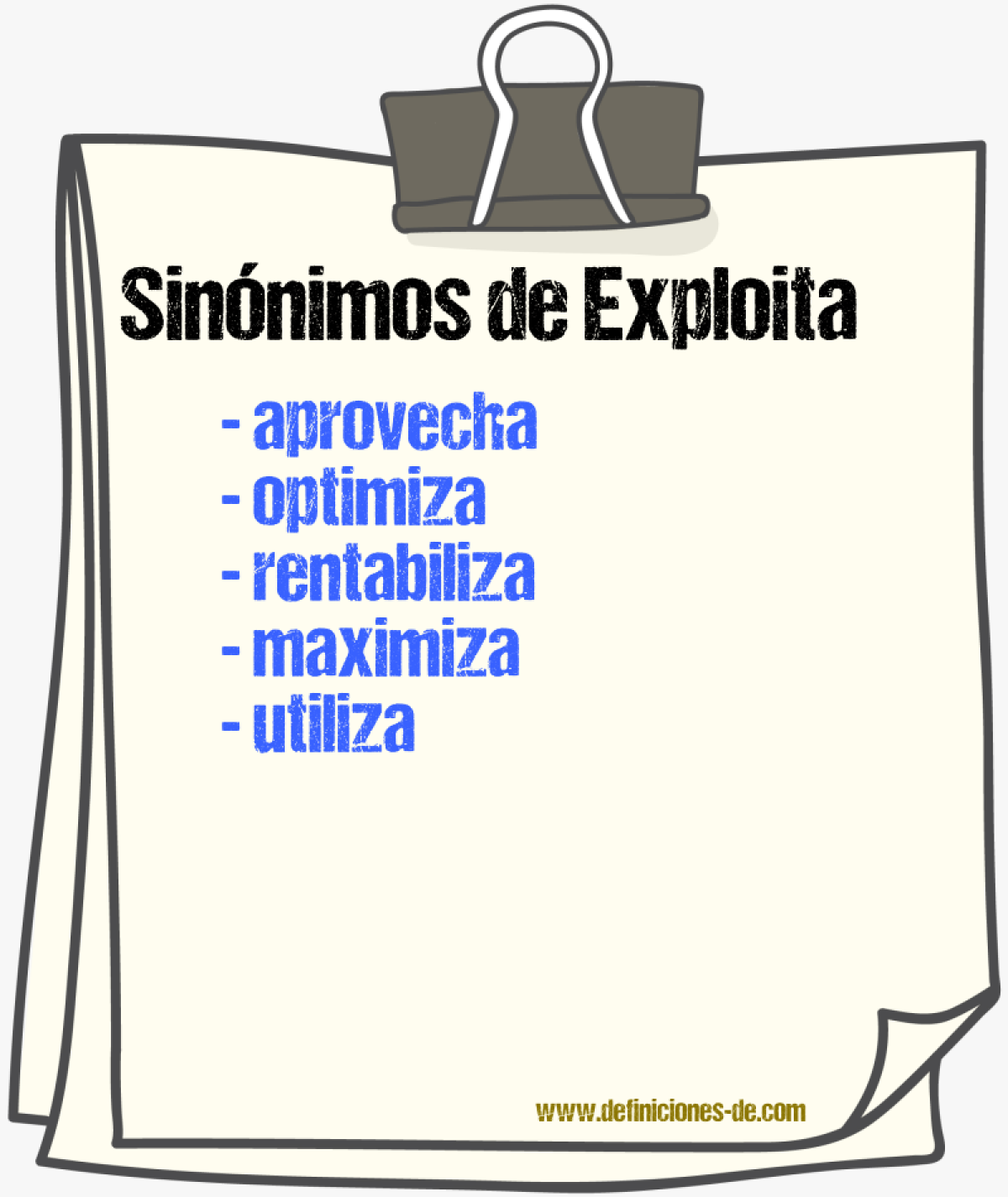 Sinónimos de exploita