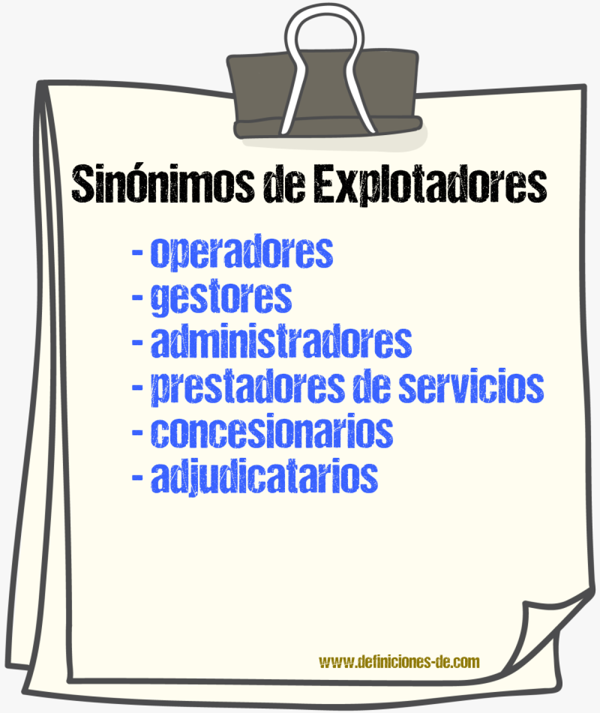Sinónimos de explotadores