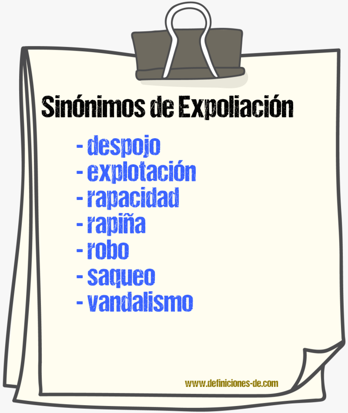 Sinnimos de expoliacin