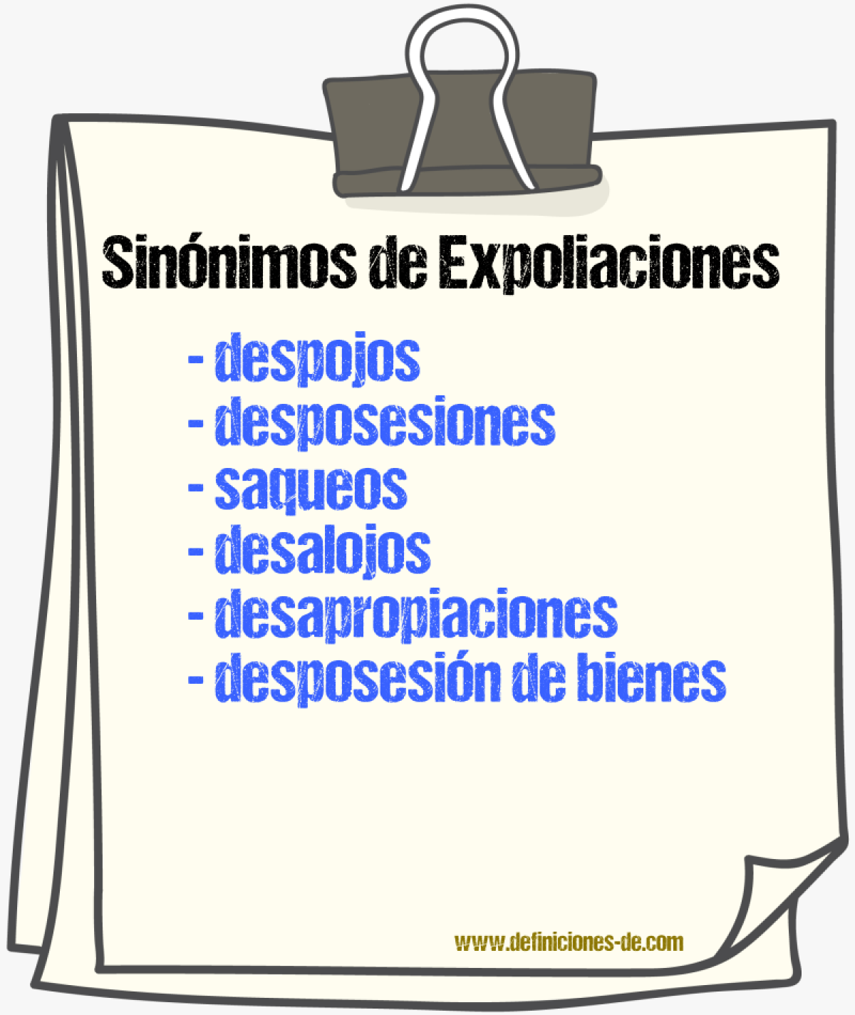 Sinónimos de expoliaciones