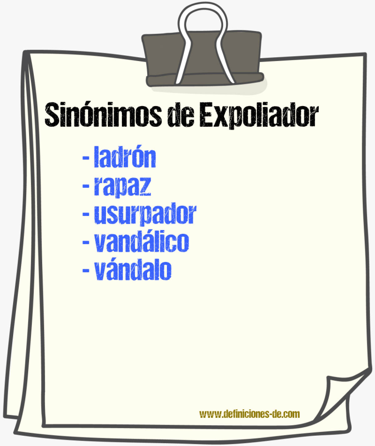 Sinnimos de expoliador