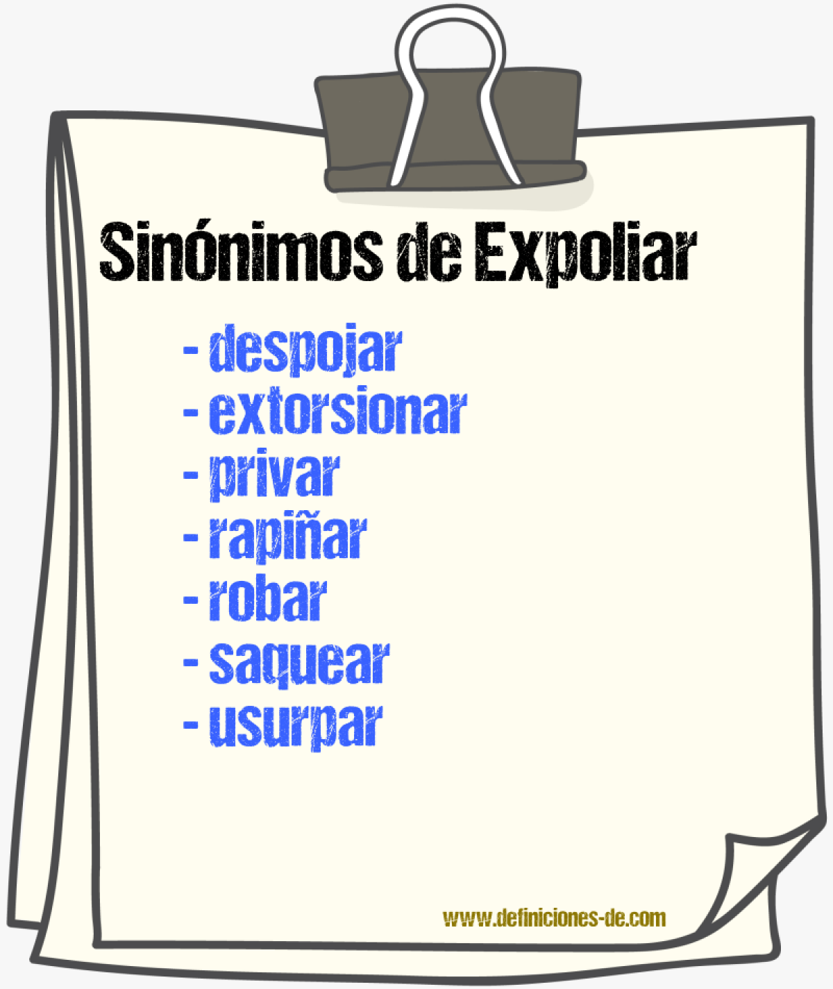 Sinnimos de expoliar