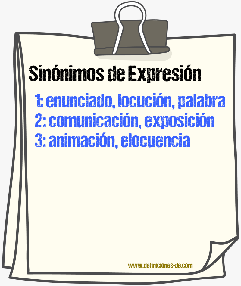 Sinnimos de expresin