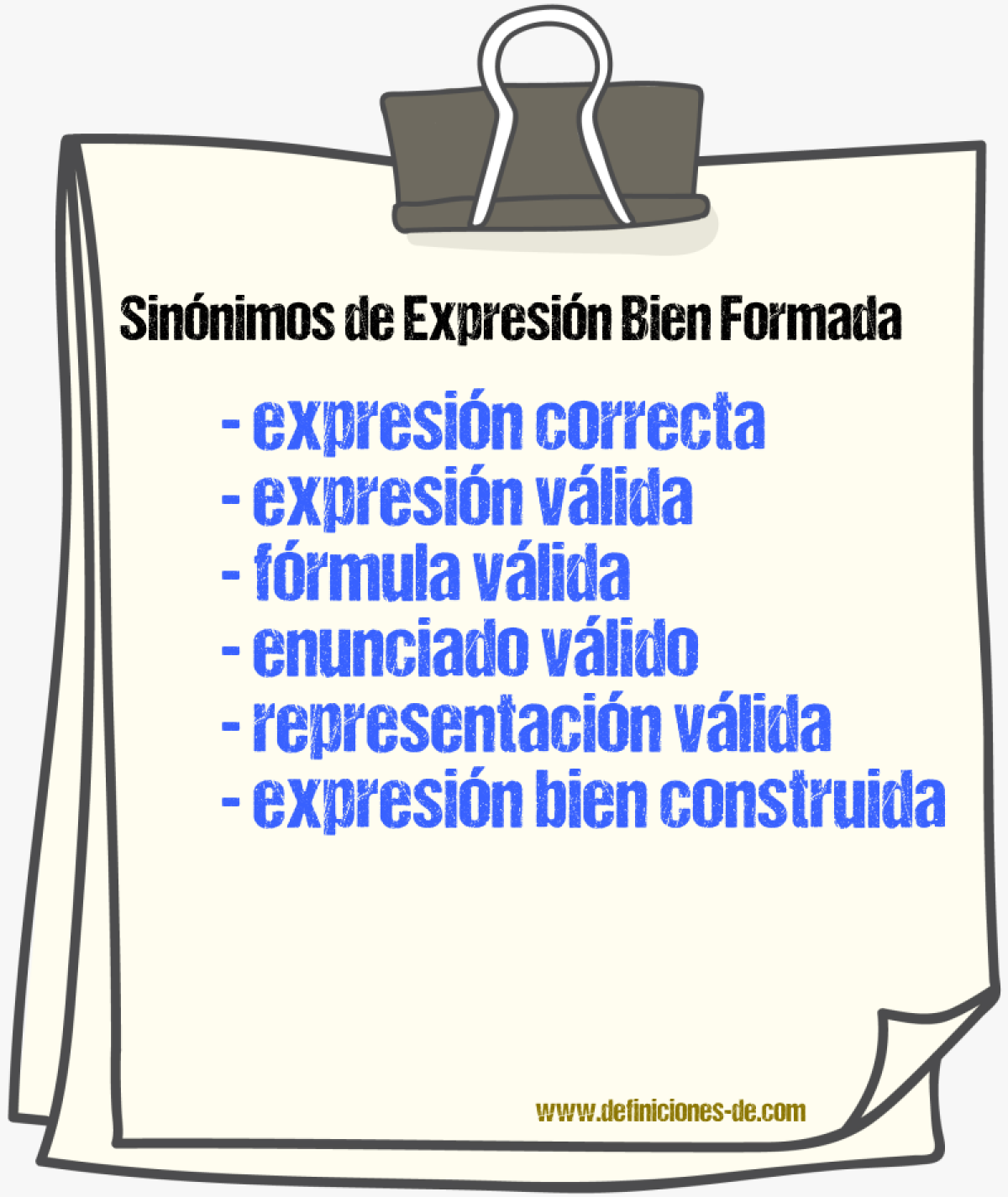 Sinónimos de expresión bien formada