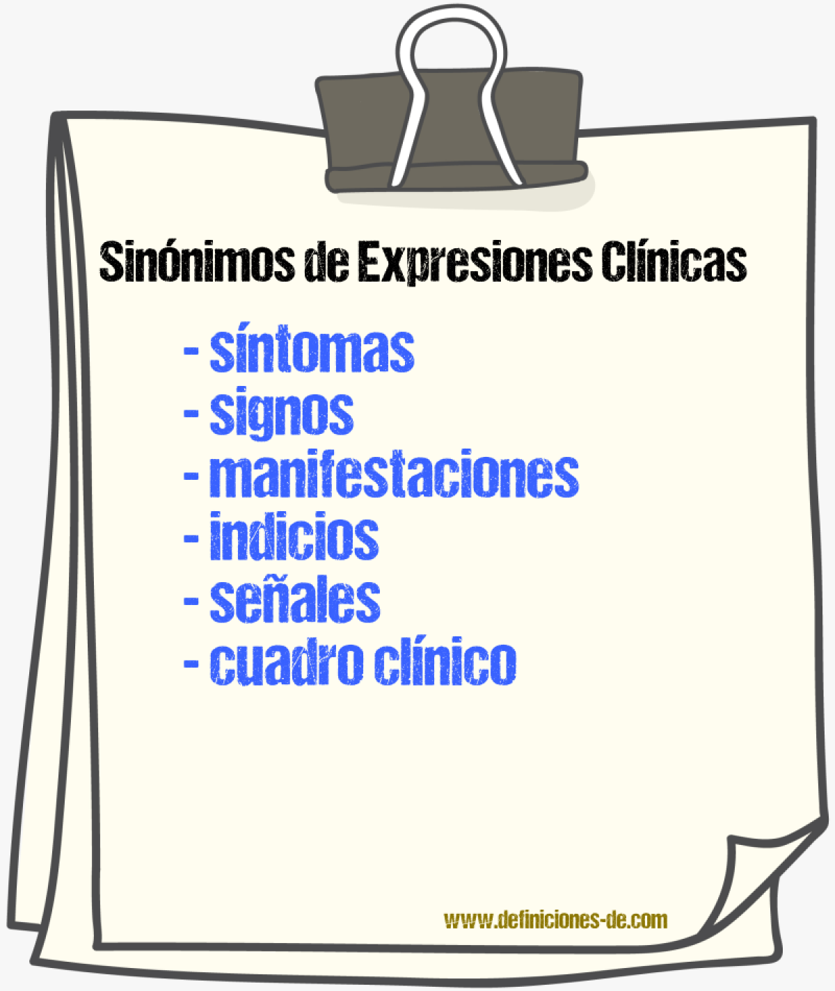 Sinónimos de expresiones clínicas