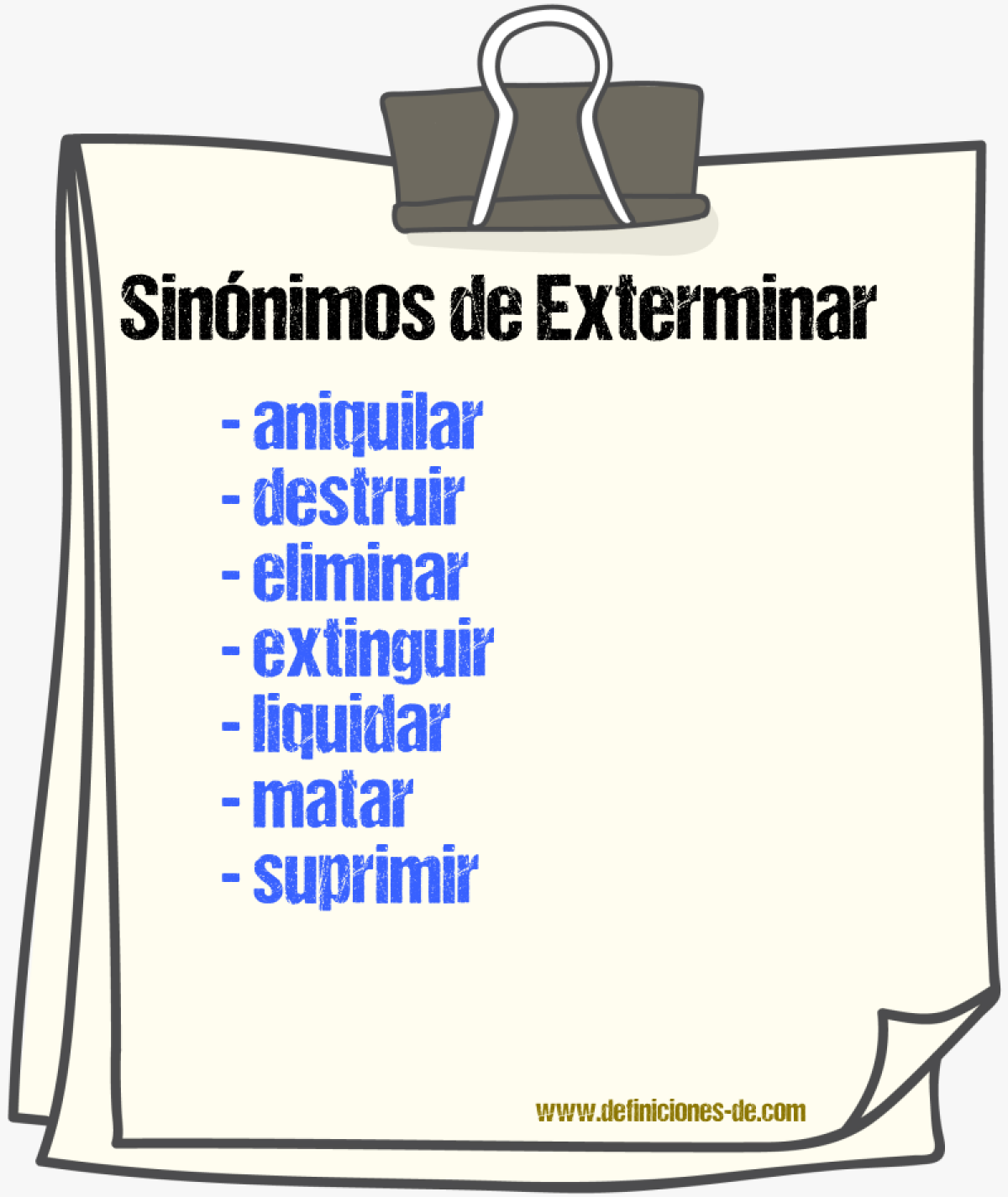 Sinnimos de exterminar