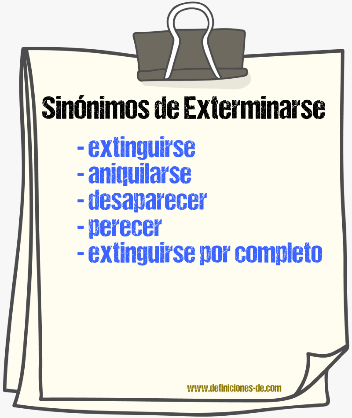 Sinónimos de exterminarse