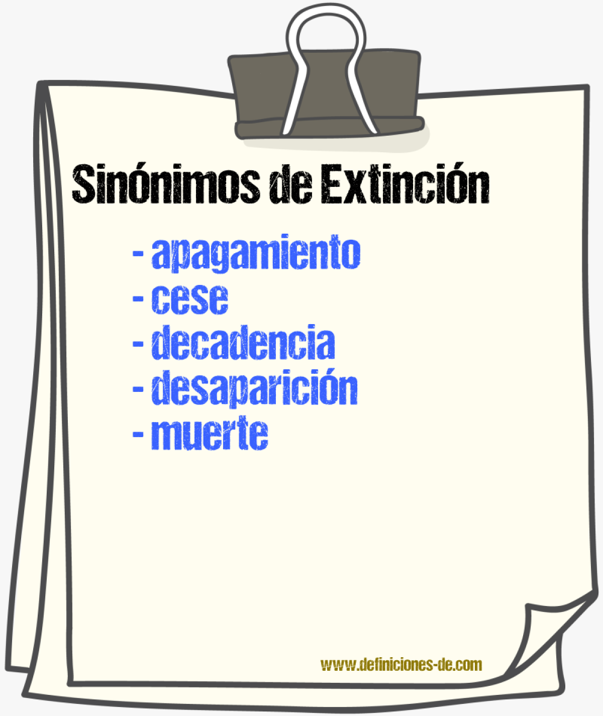 Sinnimos de extincin