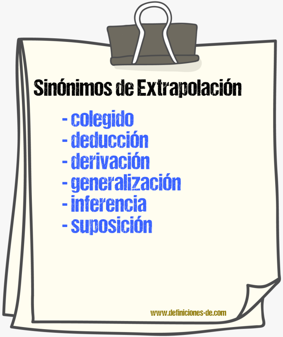 Sinnimos de extrapolacin