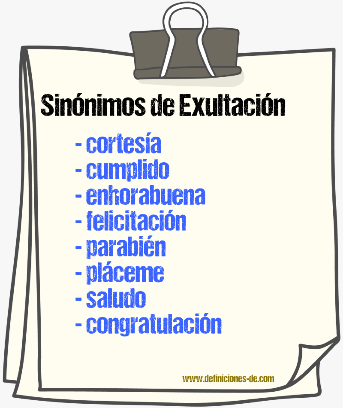 Sinnimos de exultacin