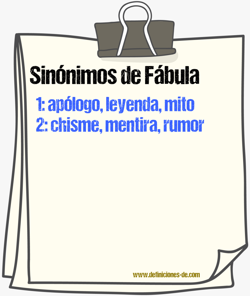 Sinnimos de fbula