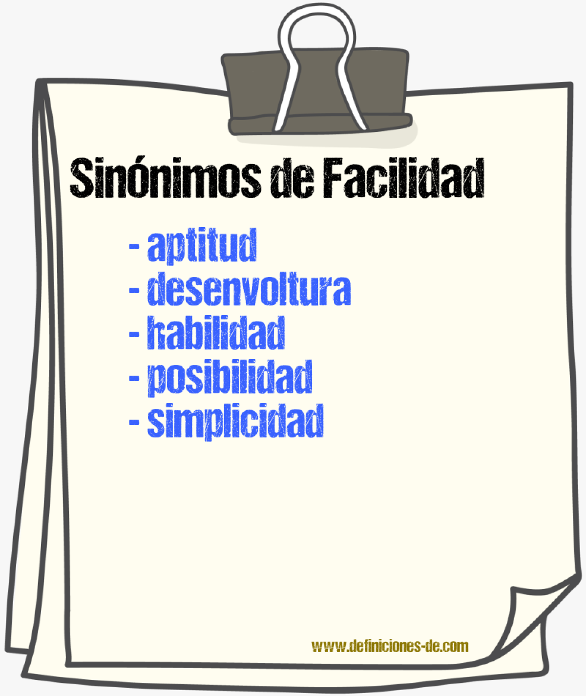 Sinnimos de facilidad