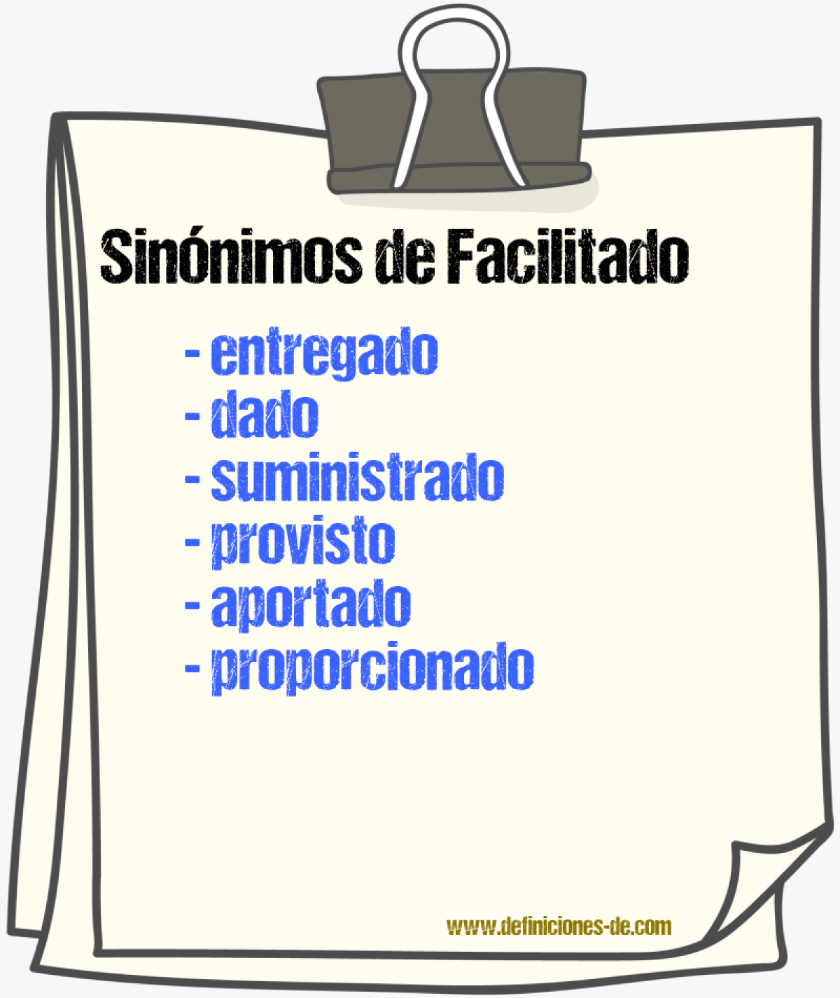 Sinnimos de facilitado