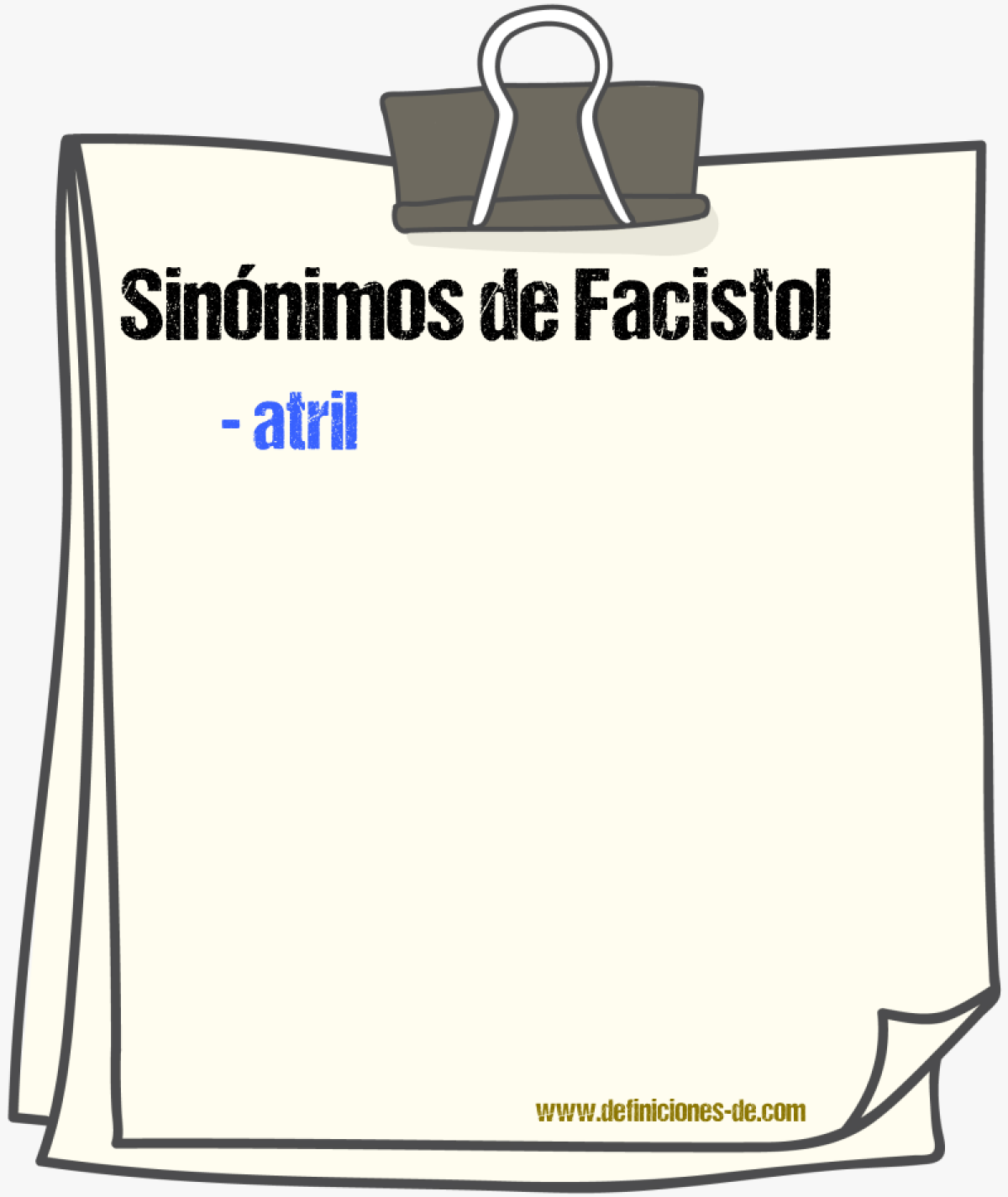 Sinnimos de facistol