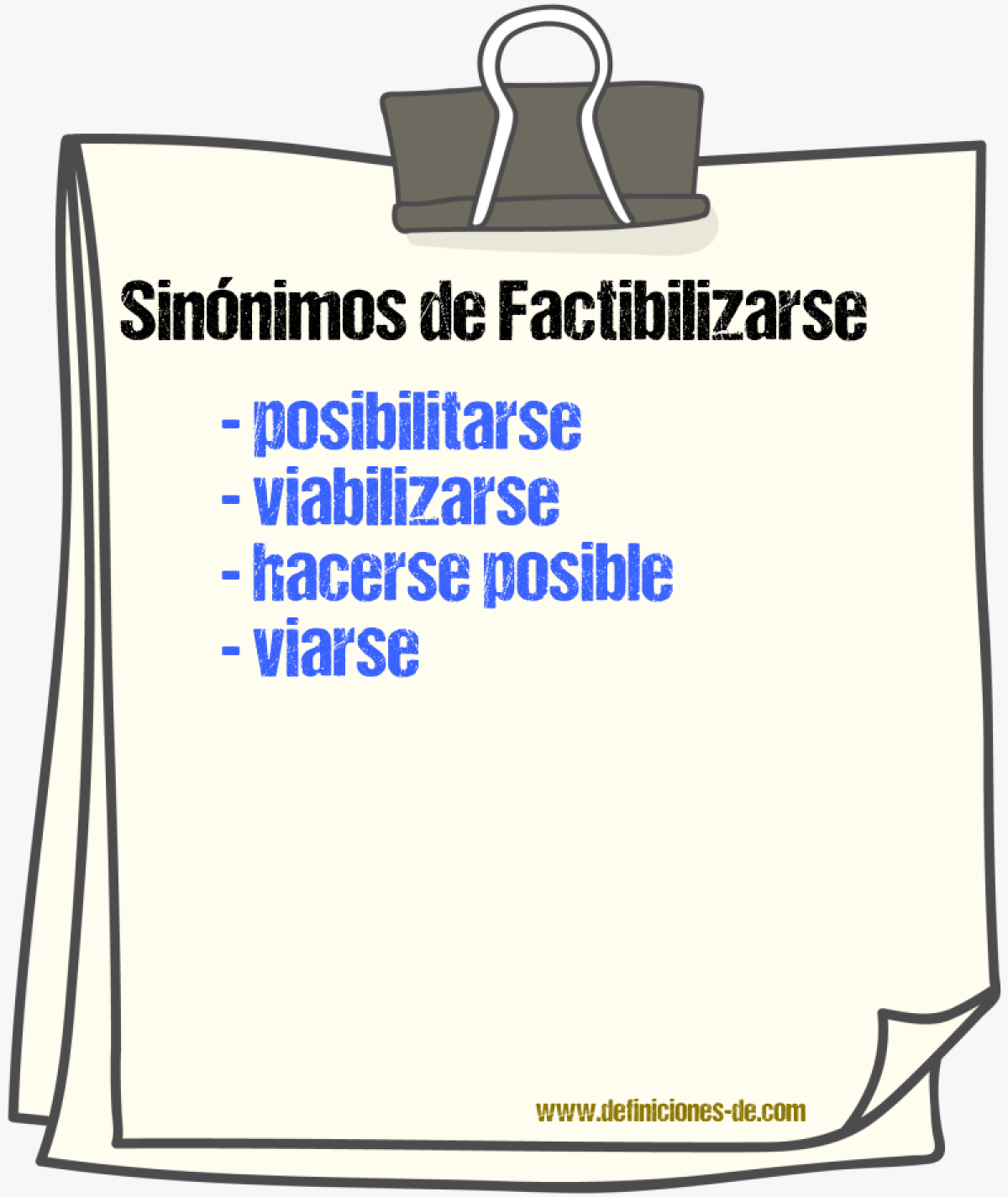 Sinónimos de factibilizarse