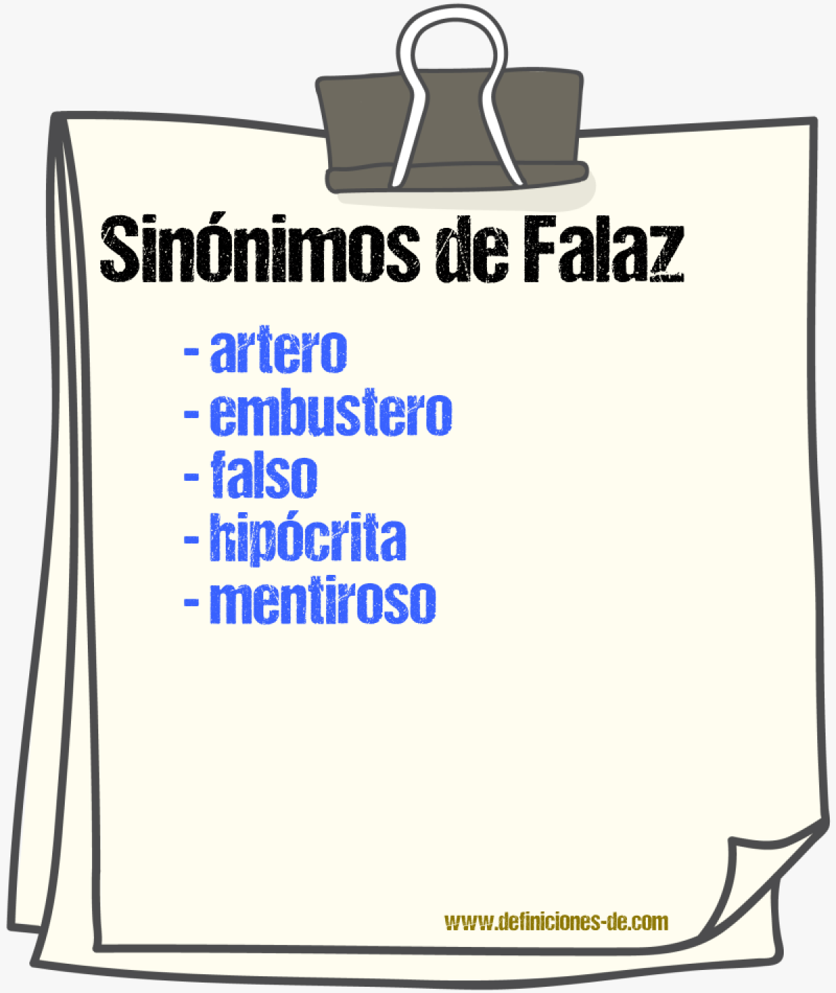 Sinnimos de falaz