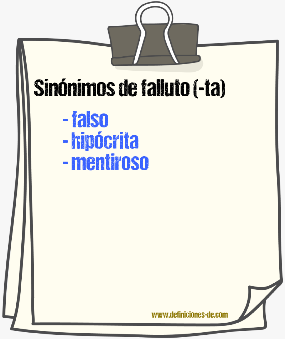 Sinnimos de falluto