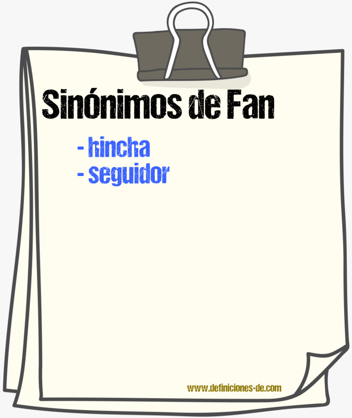 Sinnimos de fan