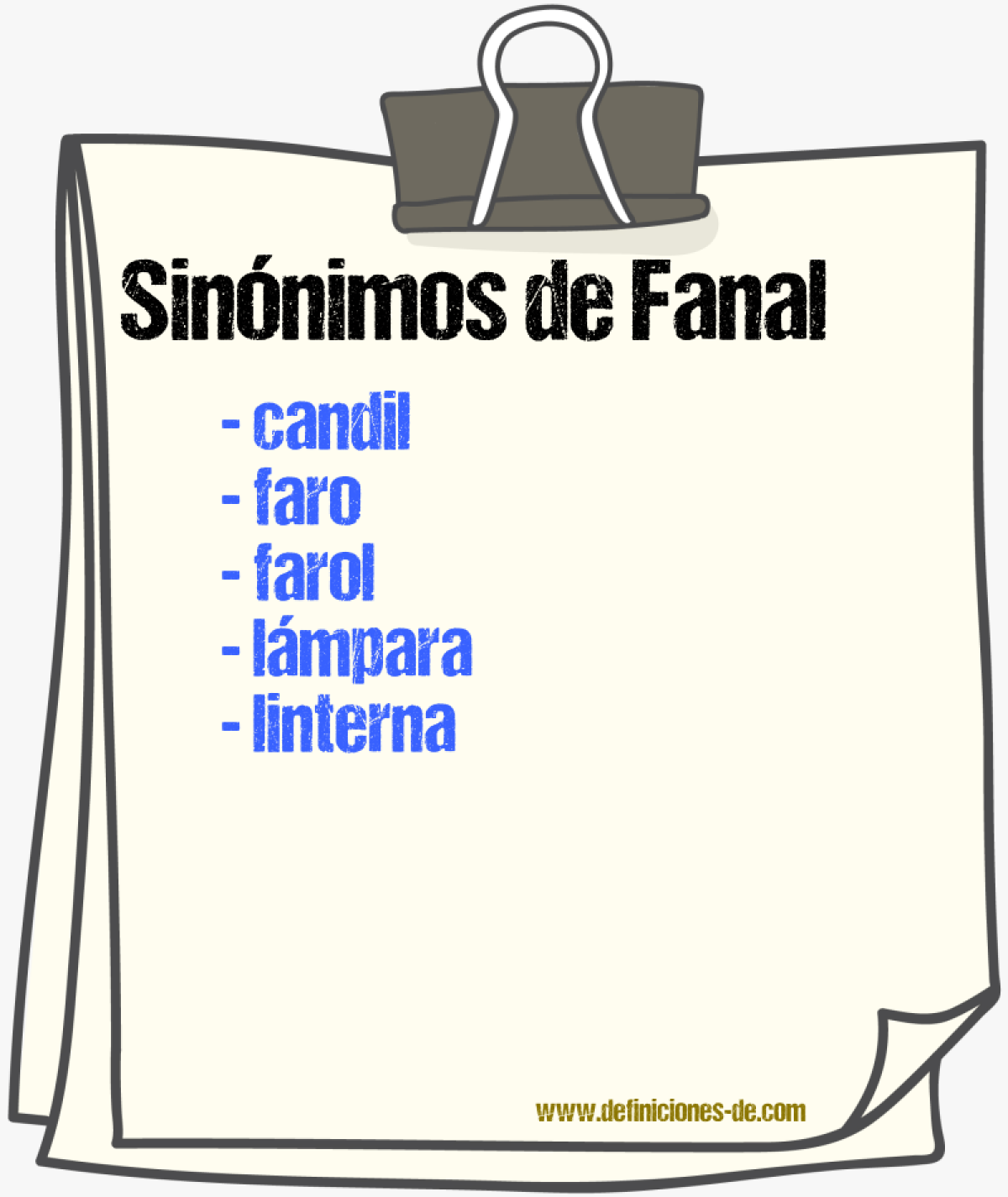 Sinnimos de fanal