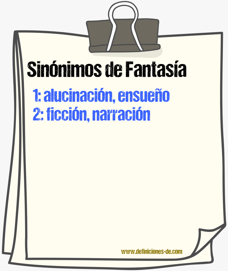 Sinnimos de fantasa