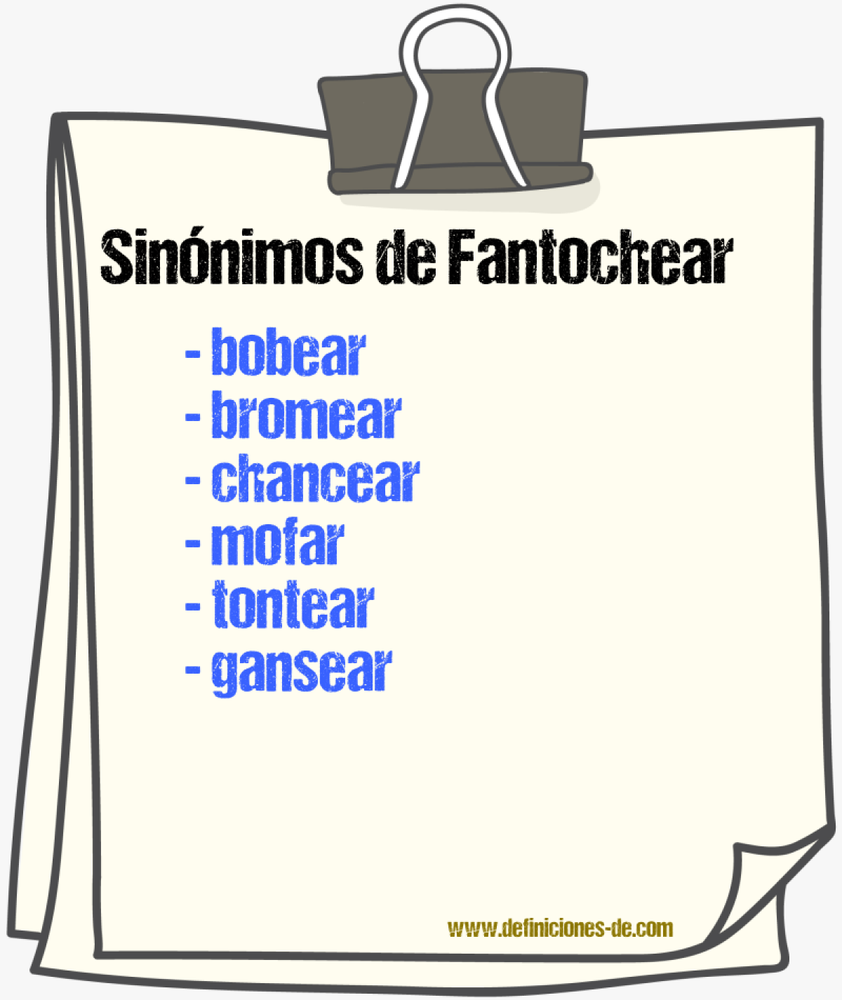 Sinnimos de fantochear