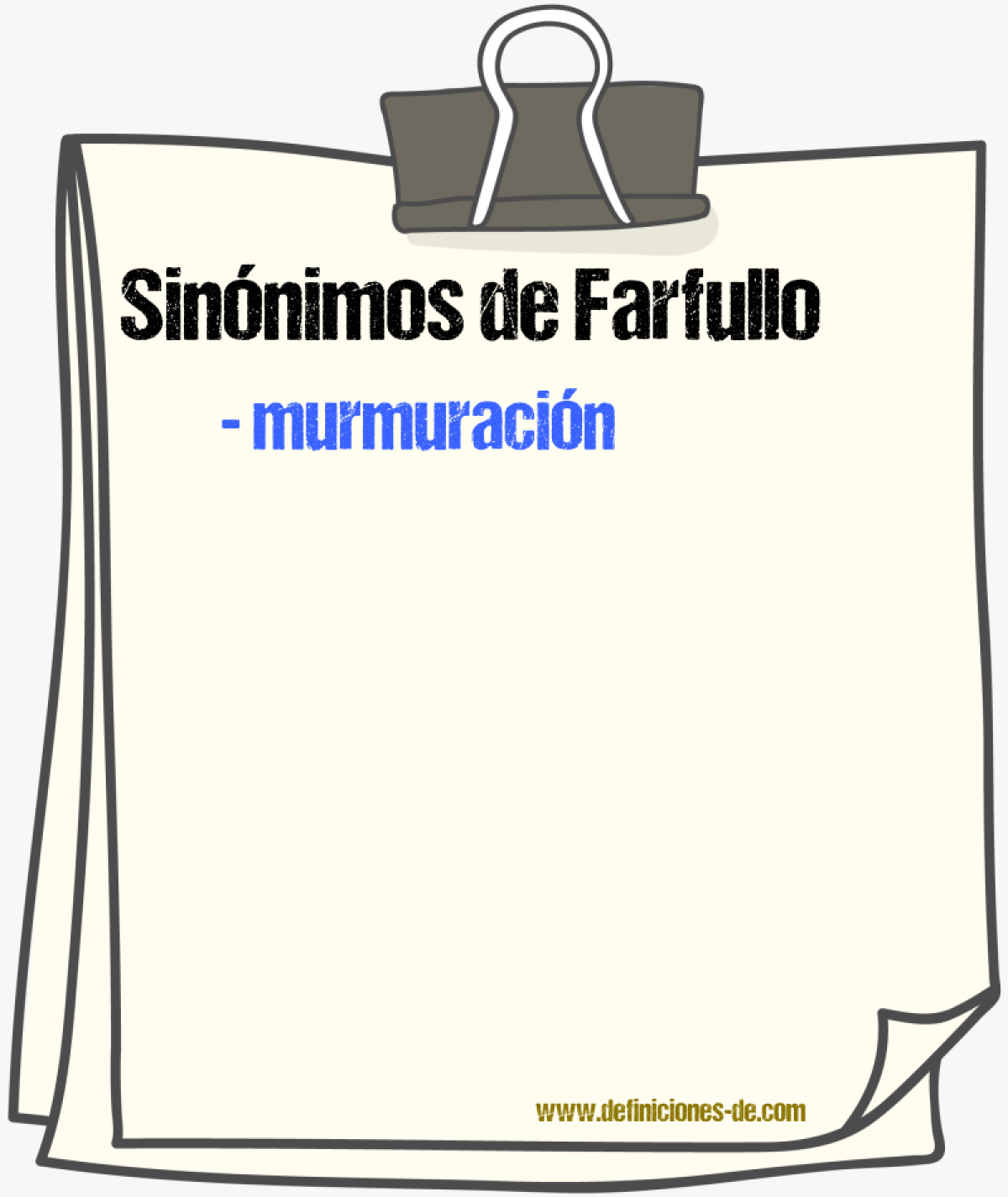 Sinnimos de farfullo