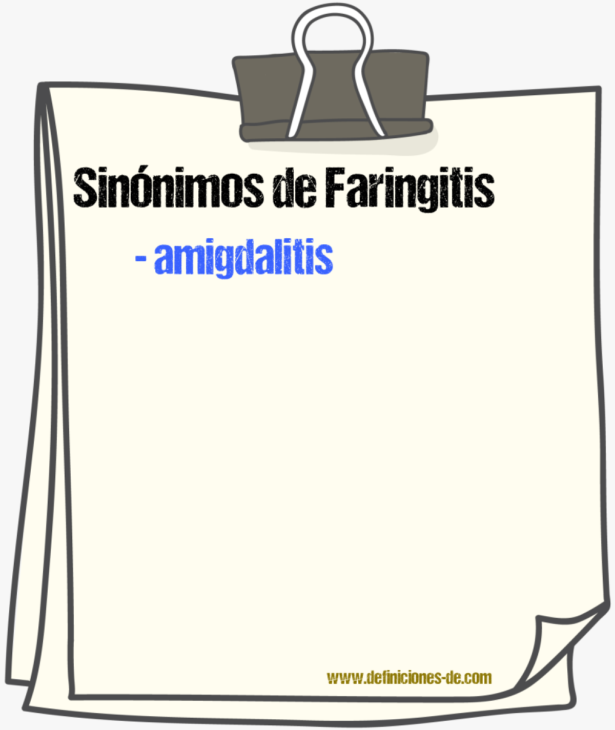 Sinnimos de faringitis