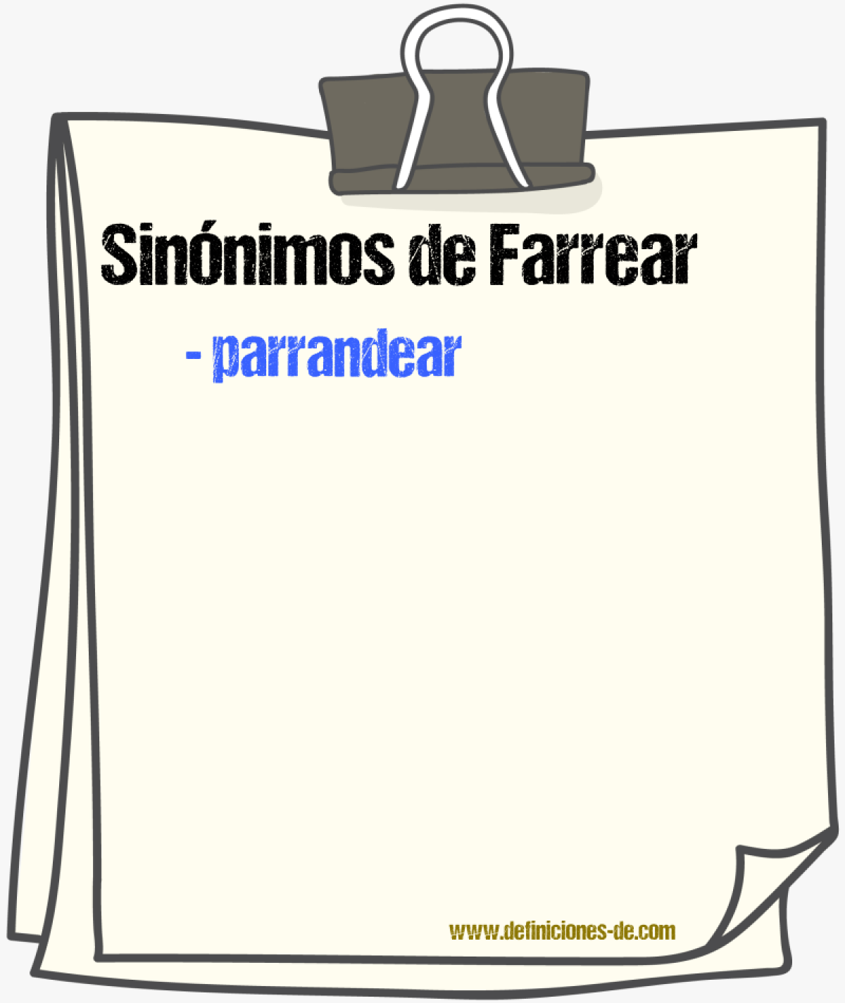 Sinnimos de farrear