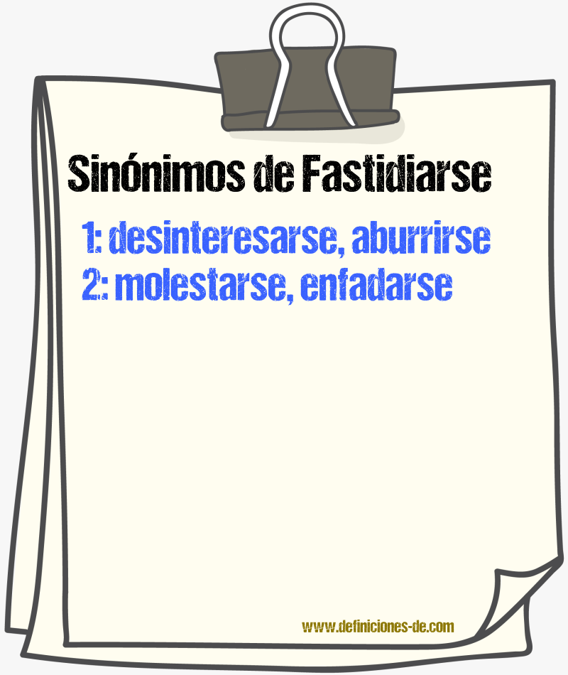 Sinónimos de fastidiarse