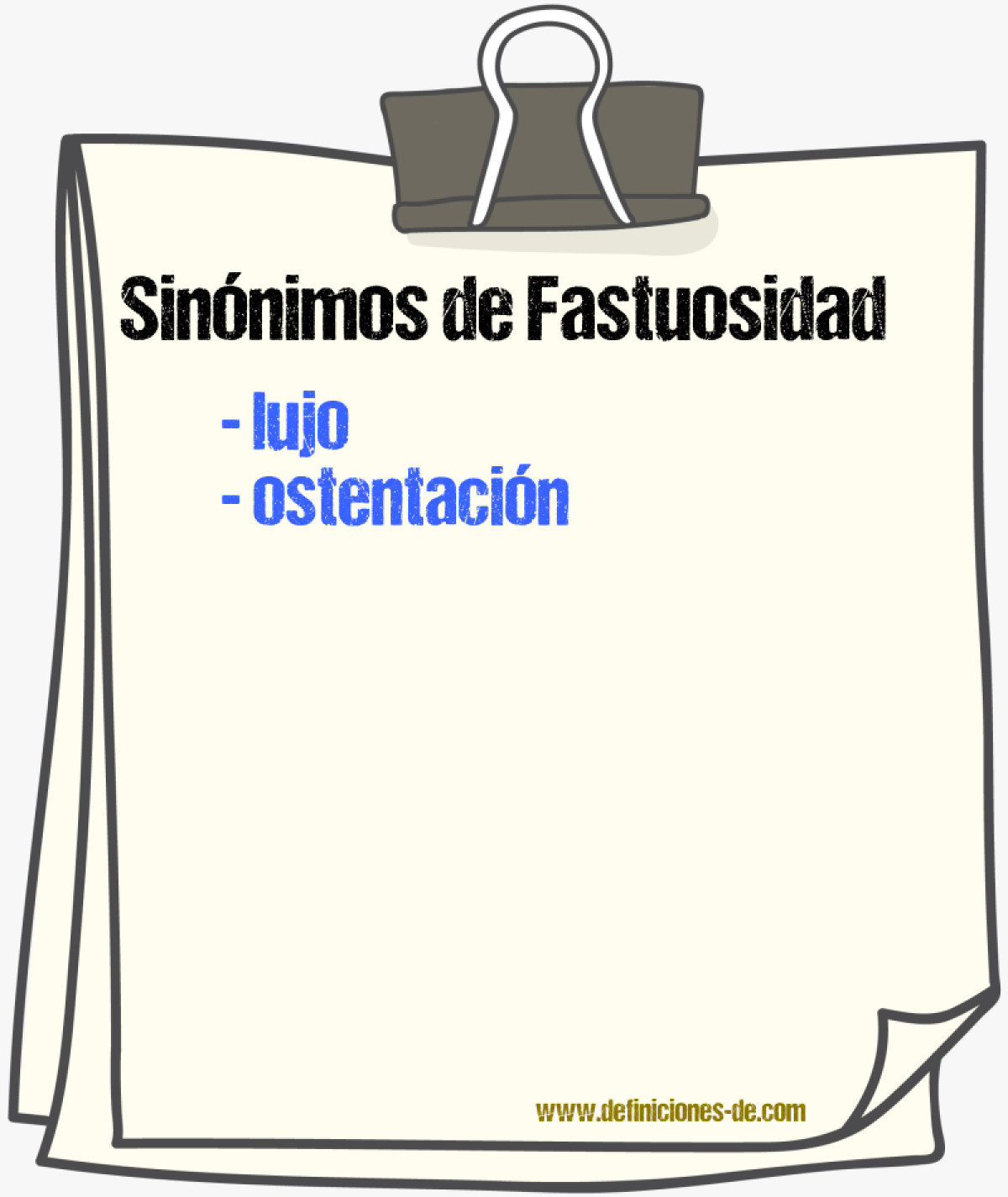 Sinnimos de fastuosidad