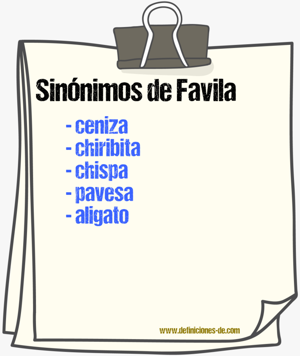 Sinnimos de favila