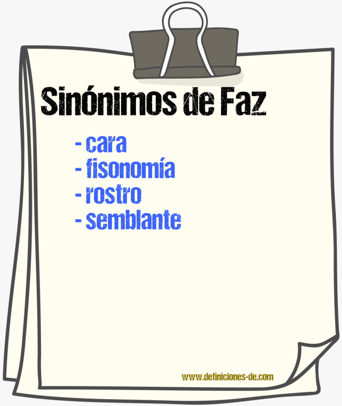 Sinnimos de faz