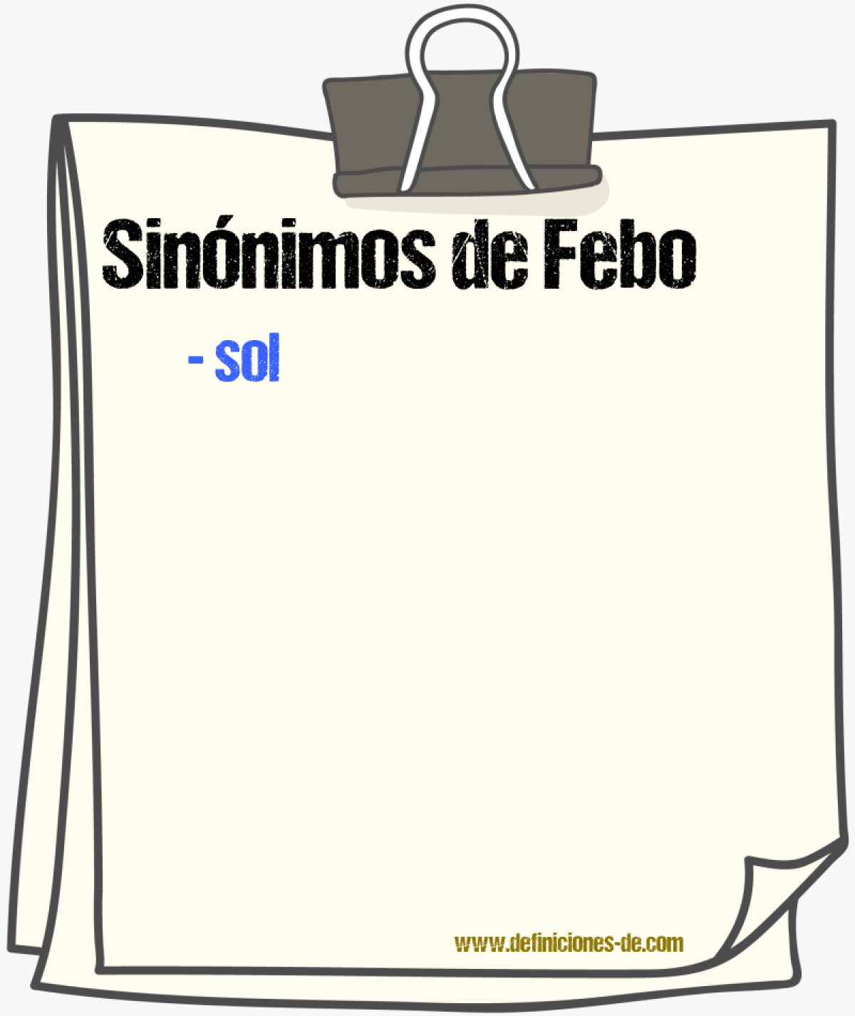 Sinnimos de febo