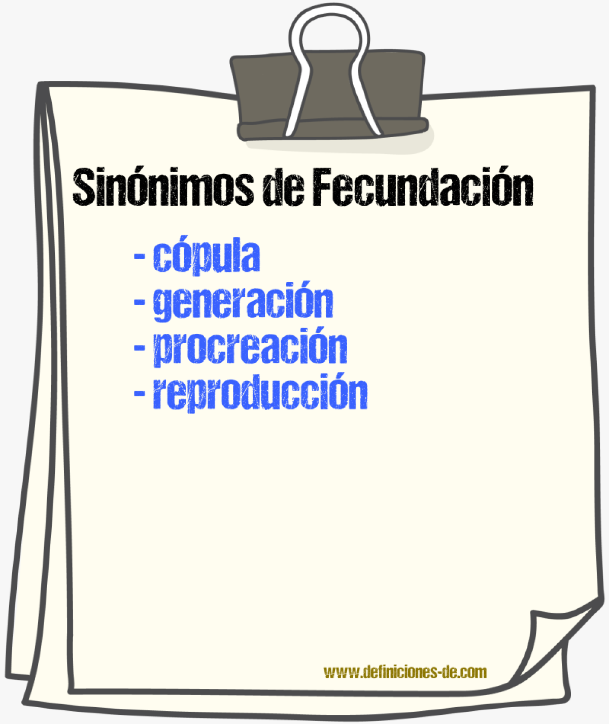 Sinnimos de fecundacin