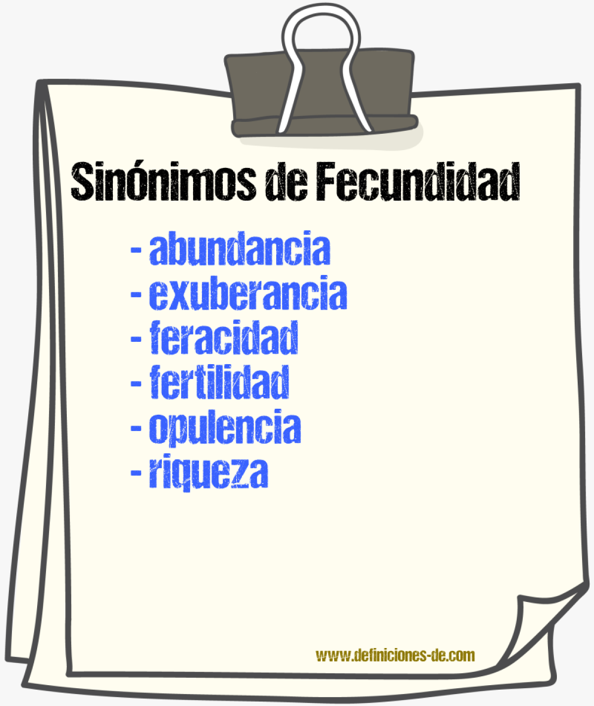 Sinnimos de fecundidad