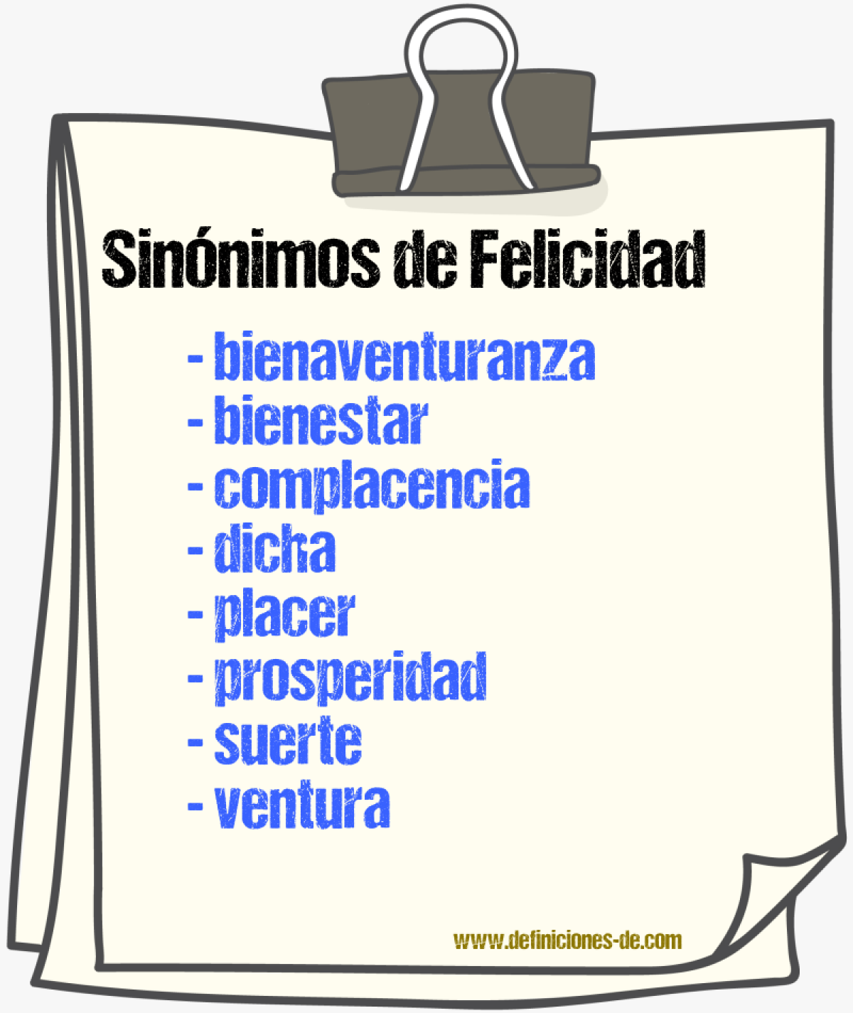 Sinnimos de felicidad