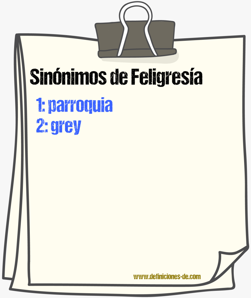 Sinnimos de feligresa