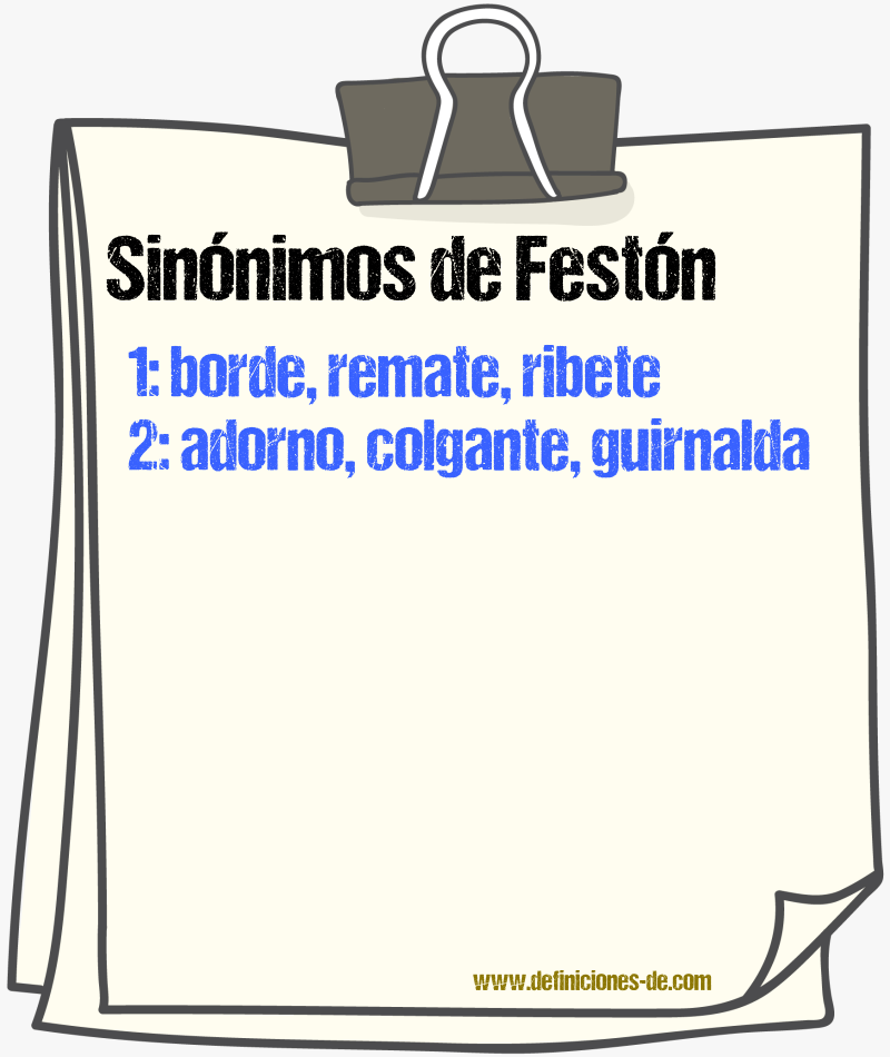 Sinnimos de festn