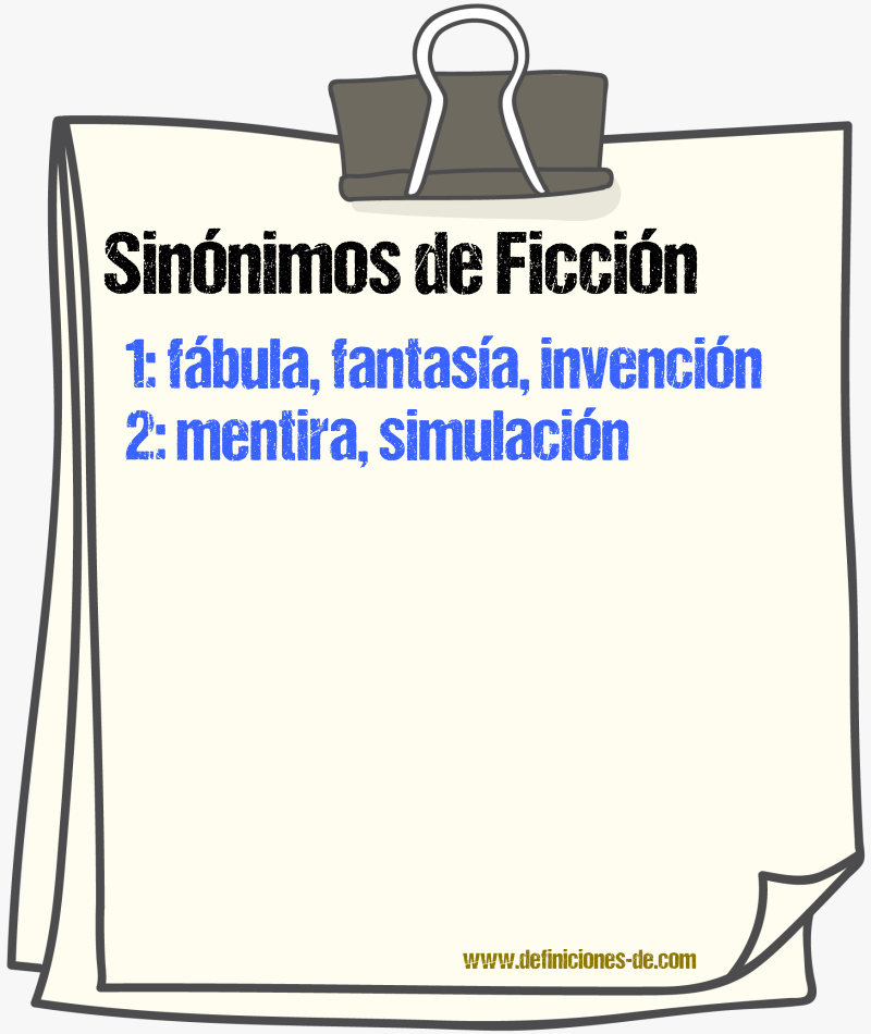 Sinnimos de ficcin