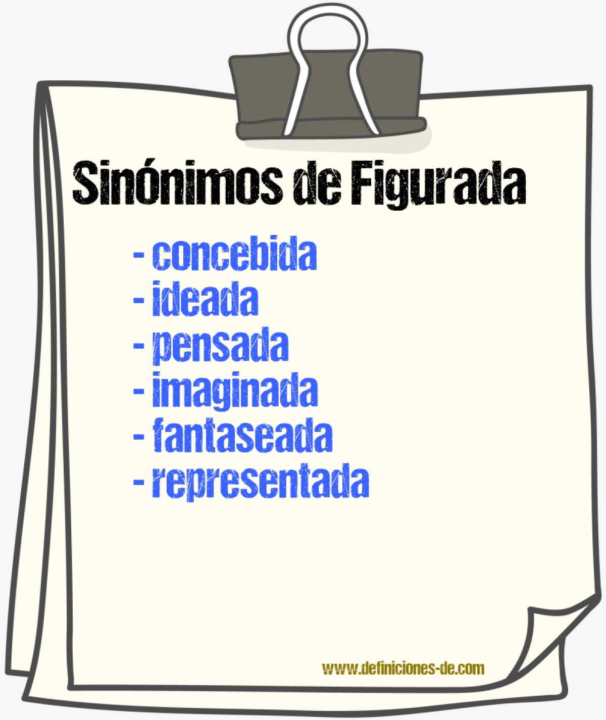 Sinónimos de figurada