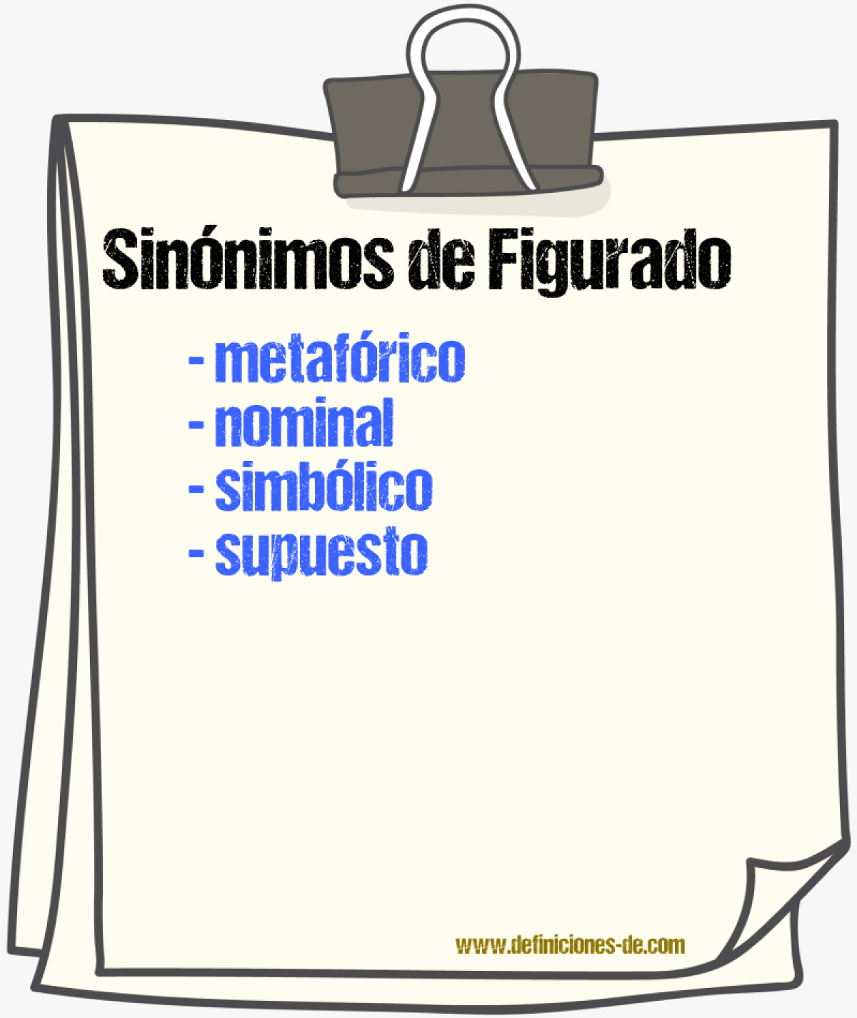 Sinnimos de figurado