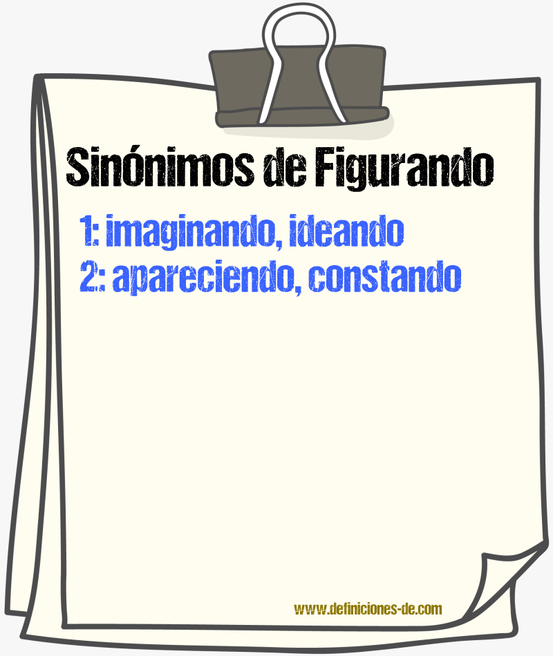 Sinónimos de figurando