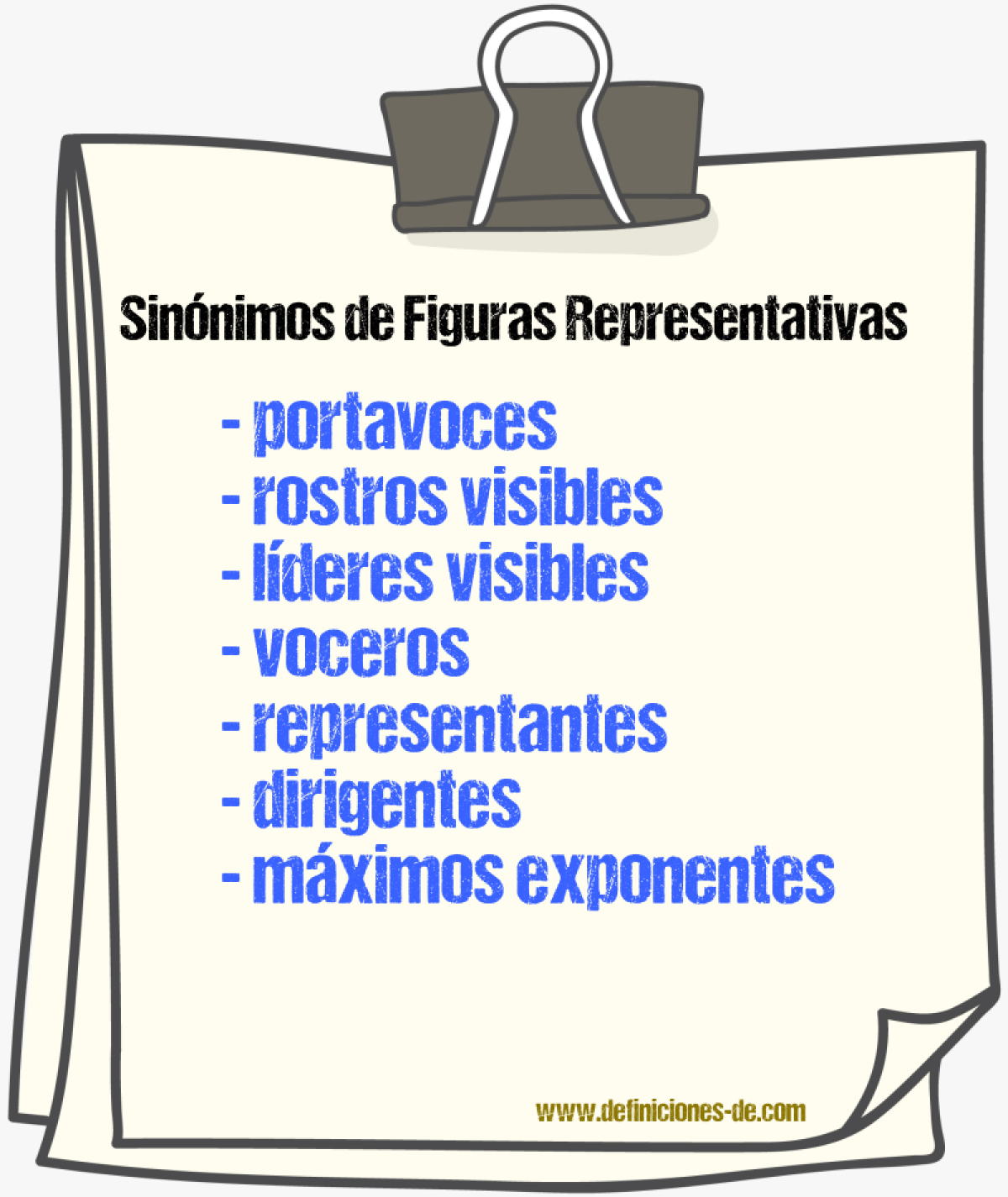Sinónimos de figuras representativas
