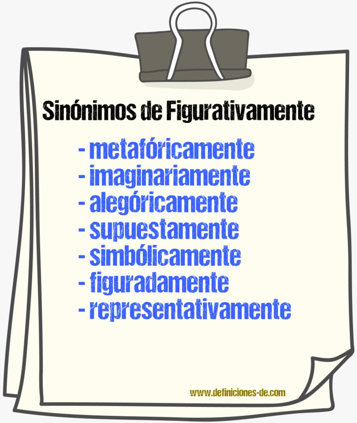 Sinnimos de figurativamente