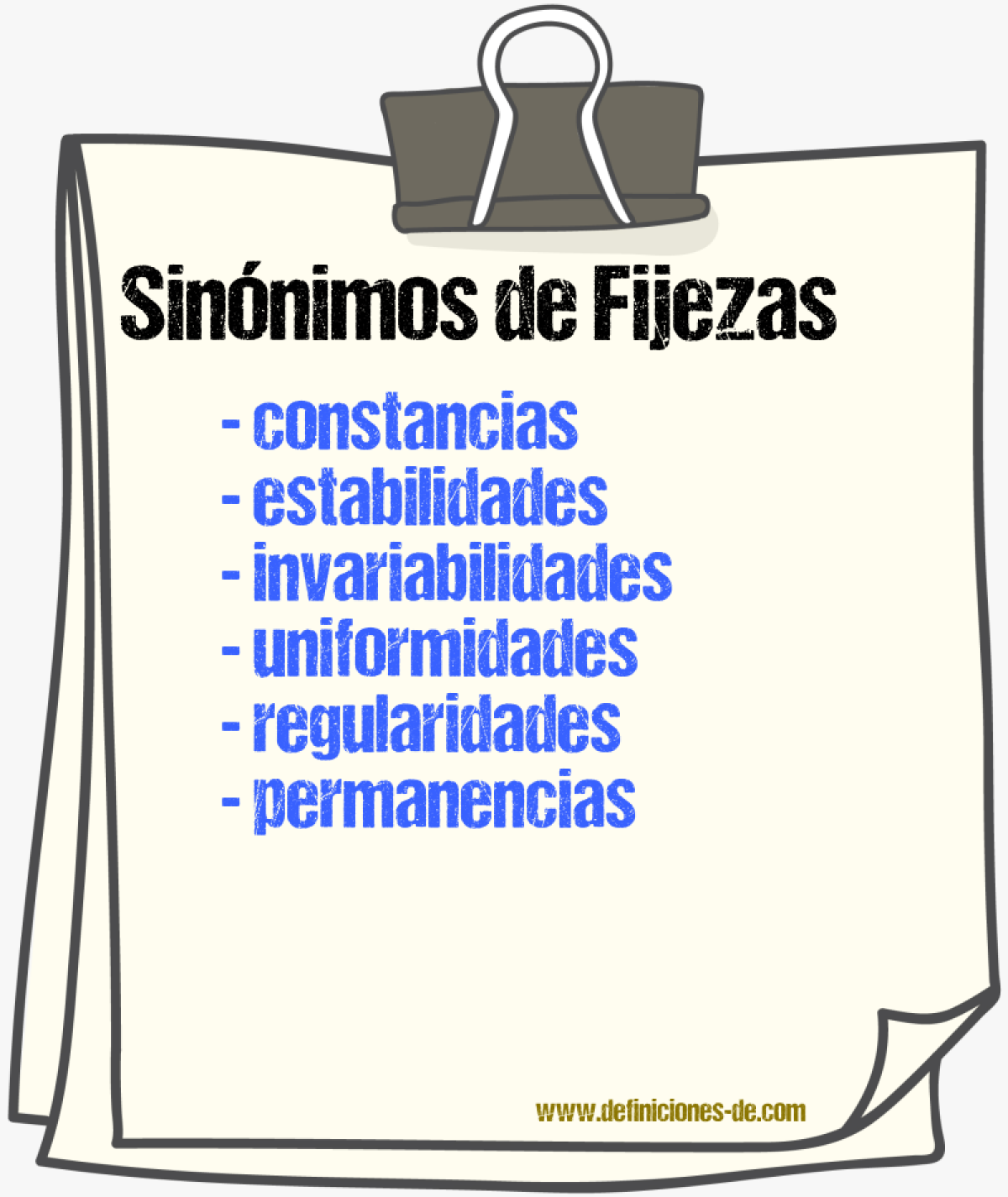 Sinónimos de fijezas