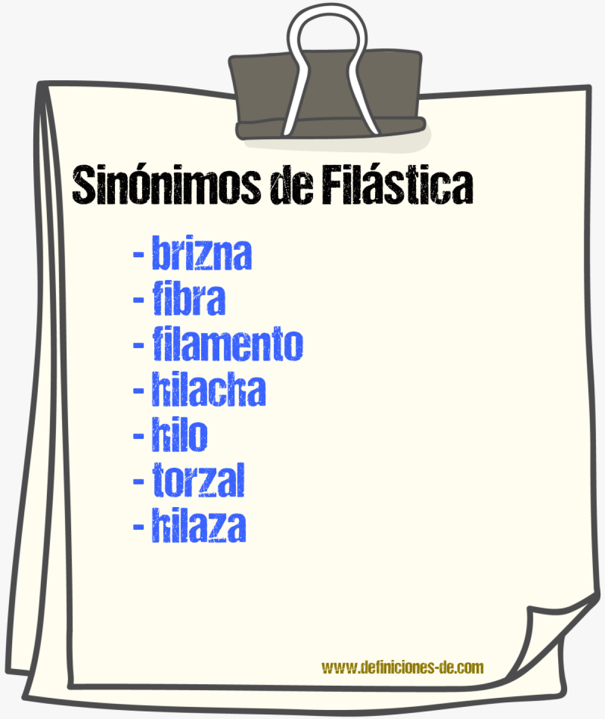 Sinnimos de filstica