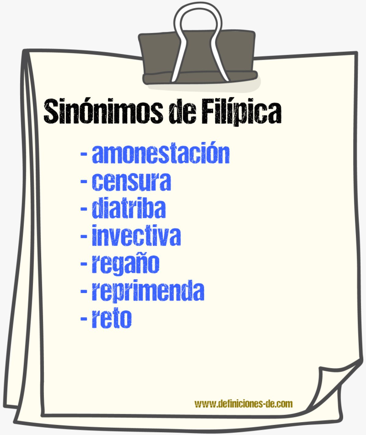 Sinnimos de filpica