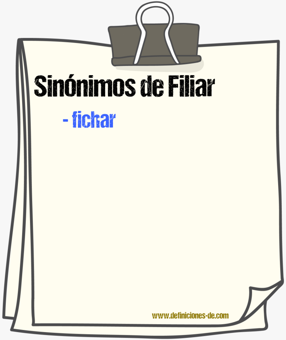 Sinnimos de filiar