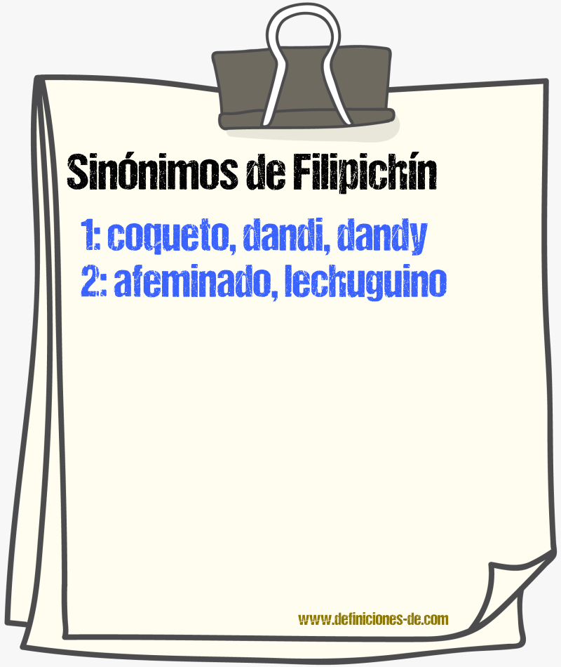 Sinnimos de filipichn