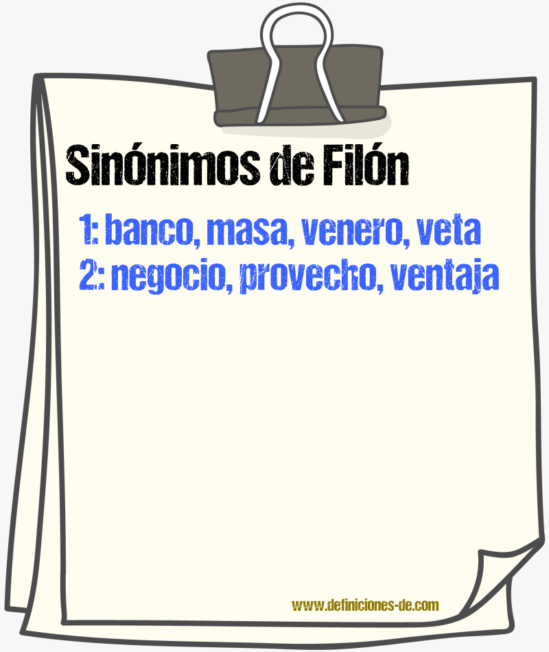 Sinnimos de filn